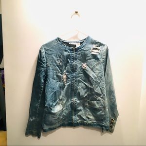 Units DIY Distressed Jean Jacket